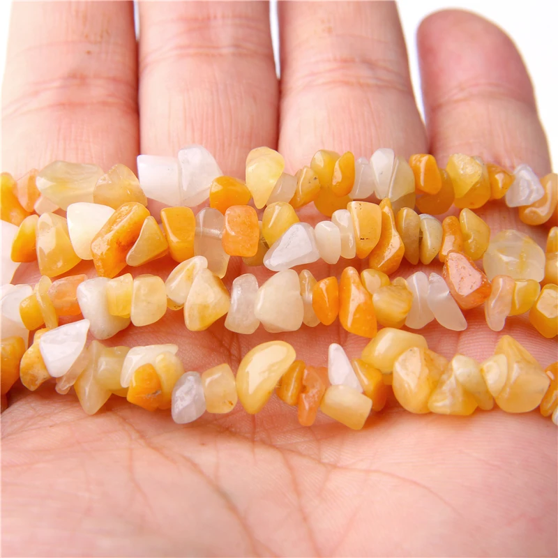 Natural yellow aventurine stone beads irregular yellow chip Nugget