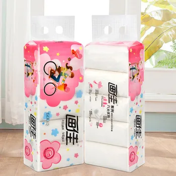 

10pcs Roll Paper Tissue Paper Roll 5 Layer Thickened Household Paper toallas desinfectantes alcohol WY414
