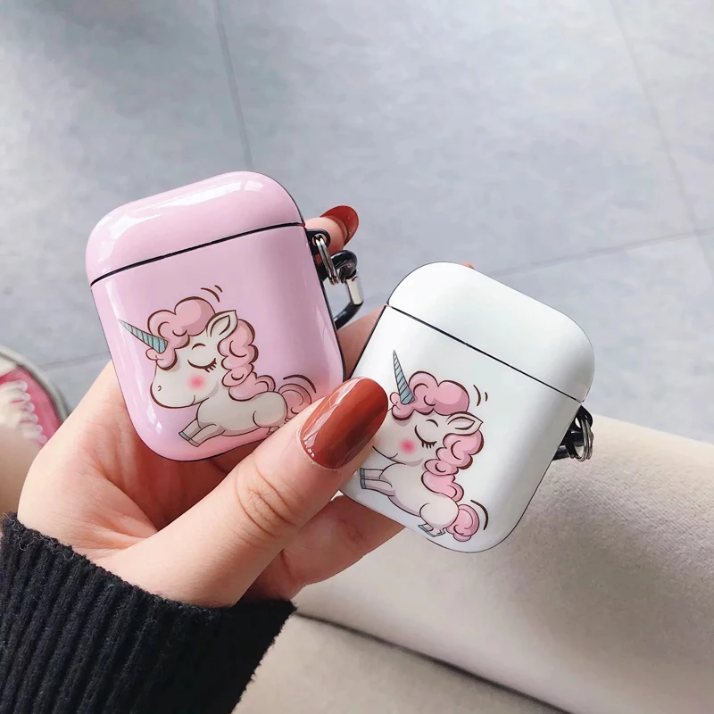 Брелок с фигурками из мультфильмов Единорог чехол для гарнитура для airpods Чехлы украшения в виде единорога оболочка сумка для наушников чехол для Air Pods