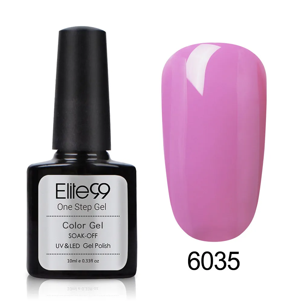 6035 Elite99 10 мл гель для ногтей one step Лаки без необходимы вещи наивысшего Базовое покрытие Гель-лак для ногтей 3 в 1 УФ гель для ногтей маникюр гель лак - Цвет: 6035