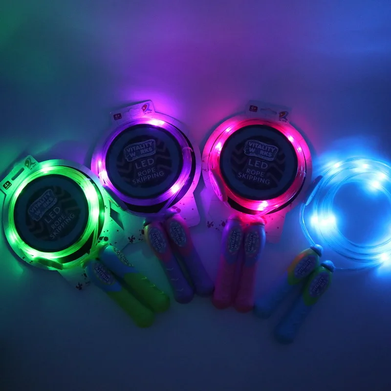 New Style Flash Jump Rope LED Shining Performance Adjustable Length Fitness Sports GIRL'S And BOY'S Children Students Jump Rope