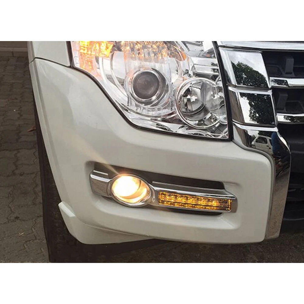 Автомобильные светодиодные дневные хосветильник DRL для Mitsubishi Pajero Montero V93 2015 2016 2017