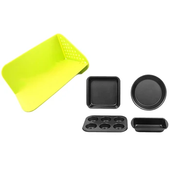 

New 1x Cutting Boards for Kitchen Dishwasher Safe & 4 Pcs Bakeware Include Toast Pan, Square Cake Pan
