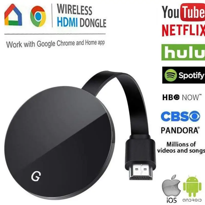 4K tv stick 5G Wireless wifi HDMI display for chromecast 3 2 miracast airplay DLNA dongle anycast for Google home chrome netflix