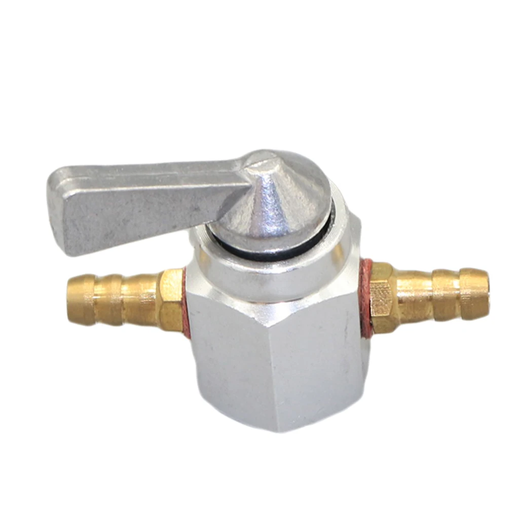 Silver Fuel Gas Switch Valve Petcock for Motorcycle Pit Quad Dirt Bikes ATV Go-Kart