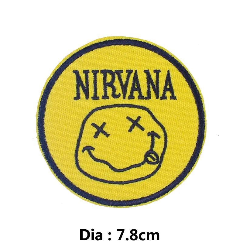 Праджня Nirvana патч хиппи металлический рок группы вышитые нашивки с полосками для