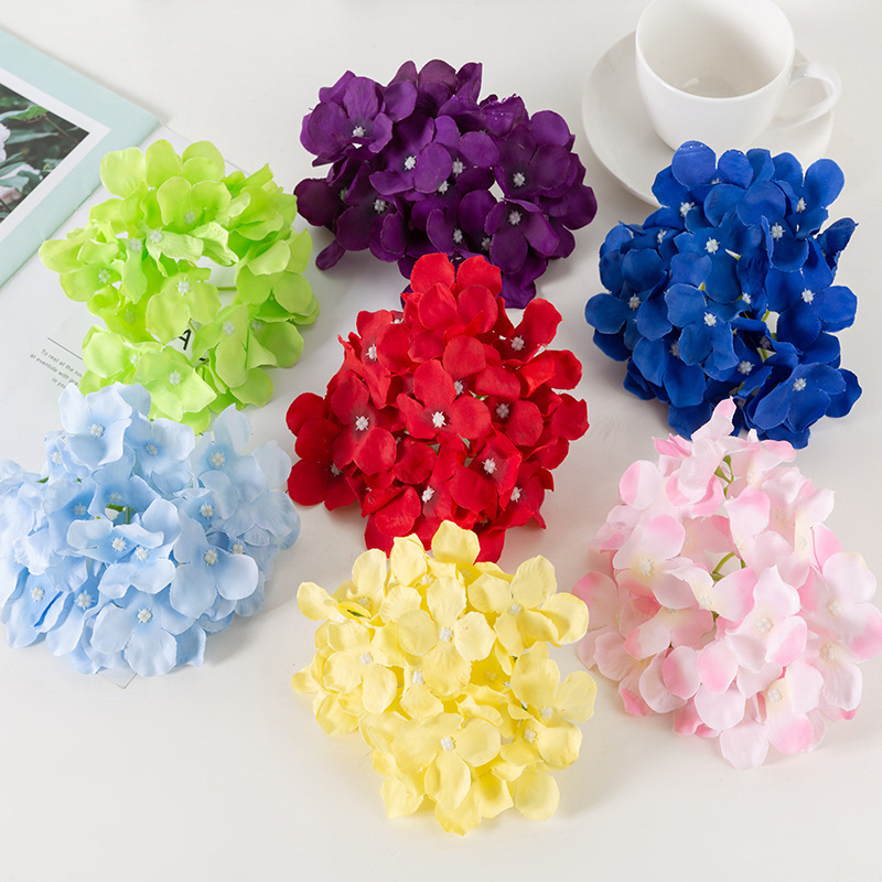 15cm Artificial Hydrangea Roses Flower Head Wedding Birthday Party Decoration Fake Flowers DIY Flower Wall flores artificiales
