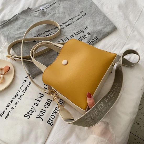 Маленькие сумки через плечо из искусственной кожи для женщин контрастный цвет сумка через плечо женская дизайнерская сумка на ремне сумки - Цвет: Цвет: желтый