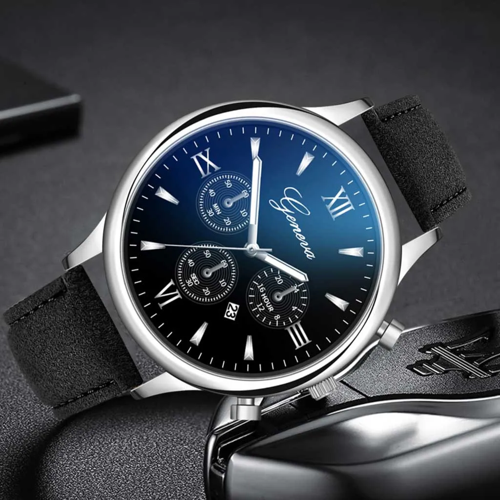 

Luxury Quartz Watch Leather Steel Dial Casual Bracele Watch Gift New Style Top Brand Business Causal Fashion Watch