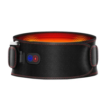 

OK Cloth Heating Waist Belt Arthritis Adjustable Temperature Back Wrap Portable Cordless With Vibration Release Pressure