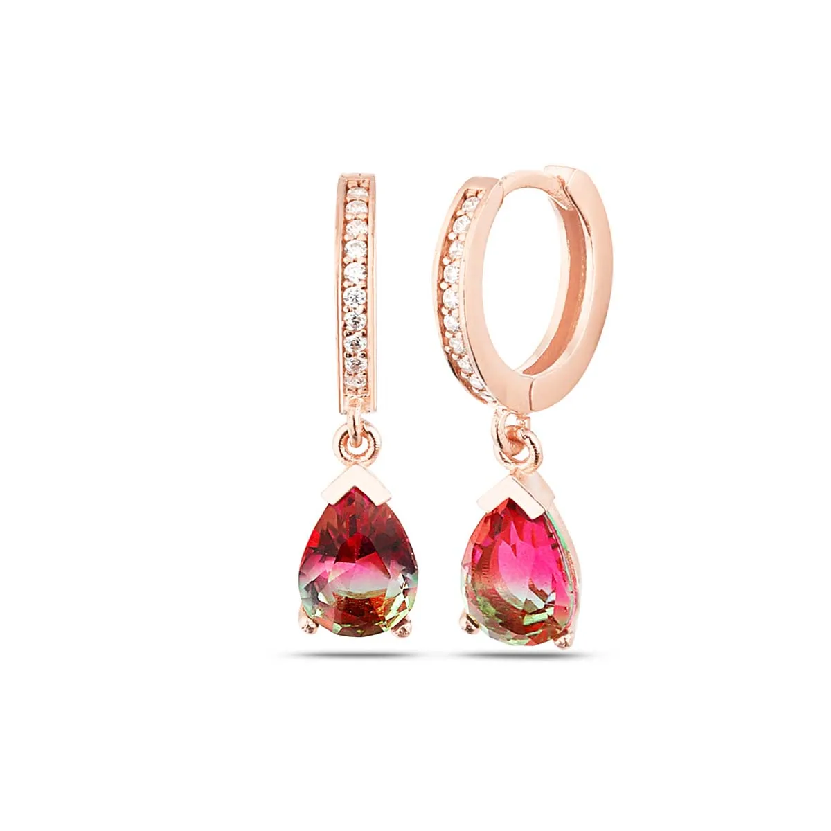 

Rainbow Stone 925 Sterling Silver Earrings Jewelry for Women