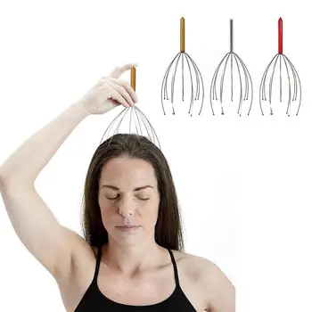

Stainless Octopus Head Massager Scalp High-quality Portable Manual Comfortable Safety Squid Neck Stress Relax SPA Claw Skin Care