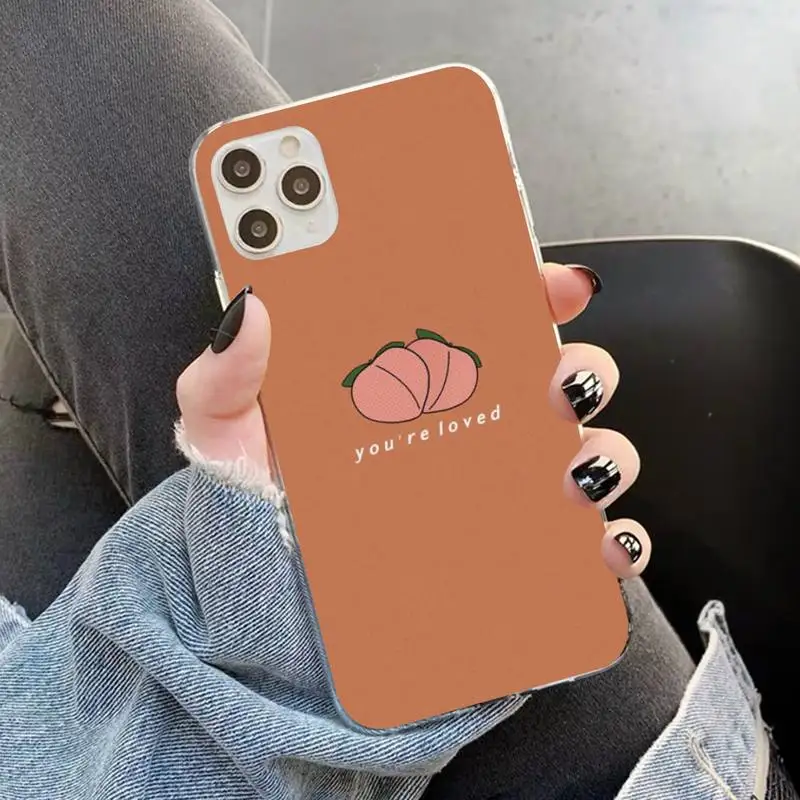 iphone 8 plus silicone case MaiYaCa Summer day Peache Phone Case for iPhone 11 12 pro XS MAX 8 7 6 6S Plus X 5S SE 2020 XR case cute iphone 8 cases