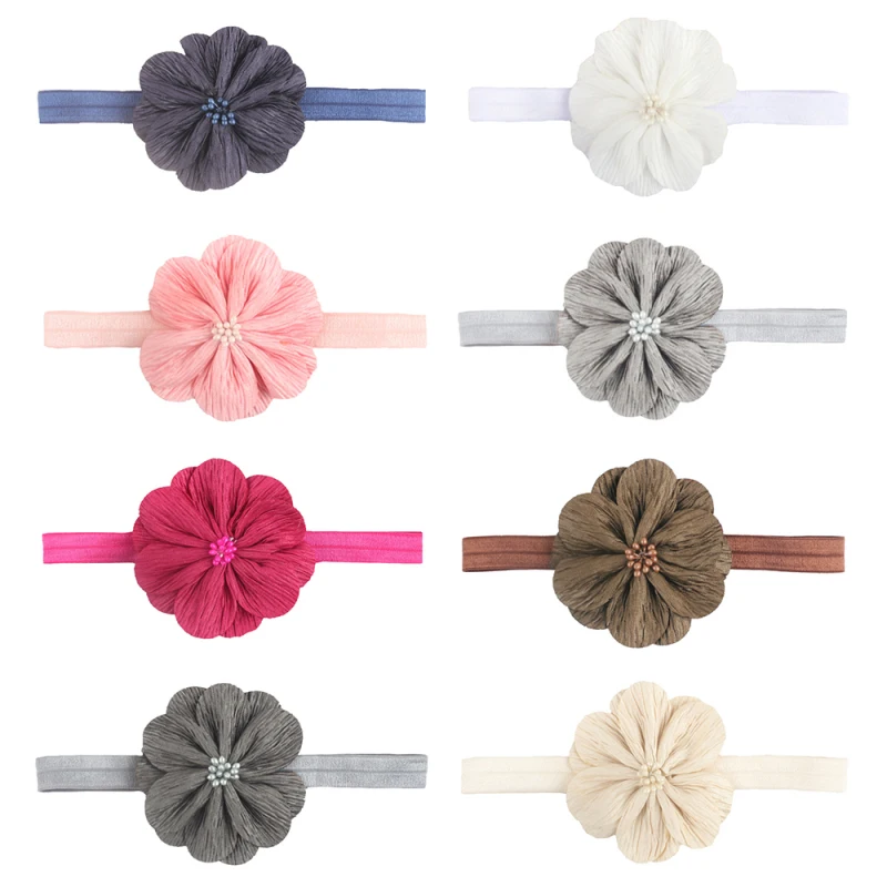 Cute Baby Headband Flower Girls 14 Colors Ribbon Hair Bands Accessories Girl Headbands Children Turban Dropship | Детская одежда и