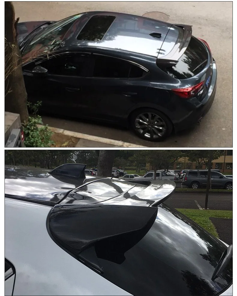 Подходит для MAZDA 3 Axela модифицированный Карбон волокно заднего крыла спойлер крыло