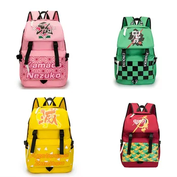 

Anime Demon Slayer Kimetsu no Yaiba Kamado Tanjirou backpack Cosplay Cartoon Kisatsutai backpack student bag Adult school bag