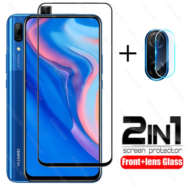2 in 1 tempered glass for hauwei p smart 2019 2020 2021 z screen camera lens protective huawei | Мобильные телефоны и