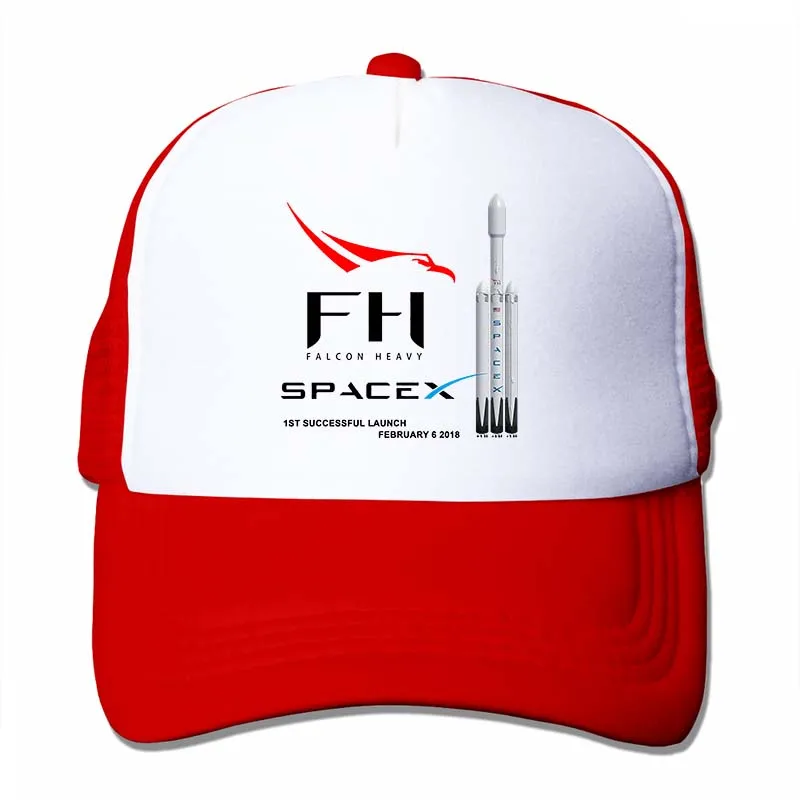 SpaceX Falcon Heavy Elon Musk черная Молодежная(2) бейсболка для мужчин и женщин Кепка для водителя грузовика модная Регулируемая Кепка - Цвет: 4-Red