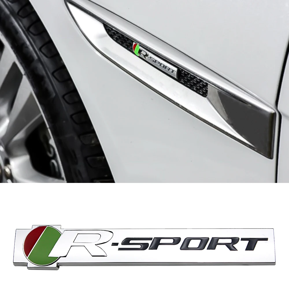 

Emblem R Sport Sticker for Jaguar F-Type XK XF XJ XFR XJS Car Side Fender Rear Trunk Sticker 3D Metal Sticker Car Accessories