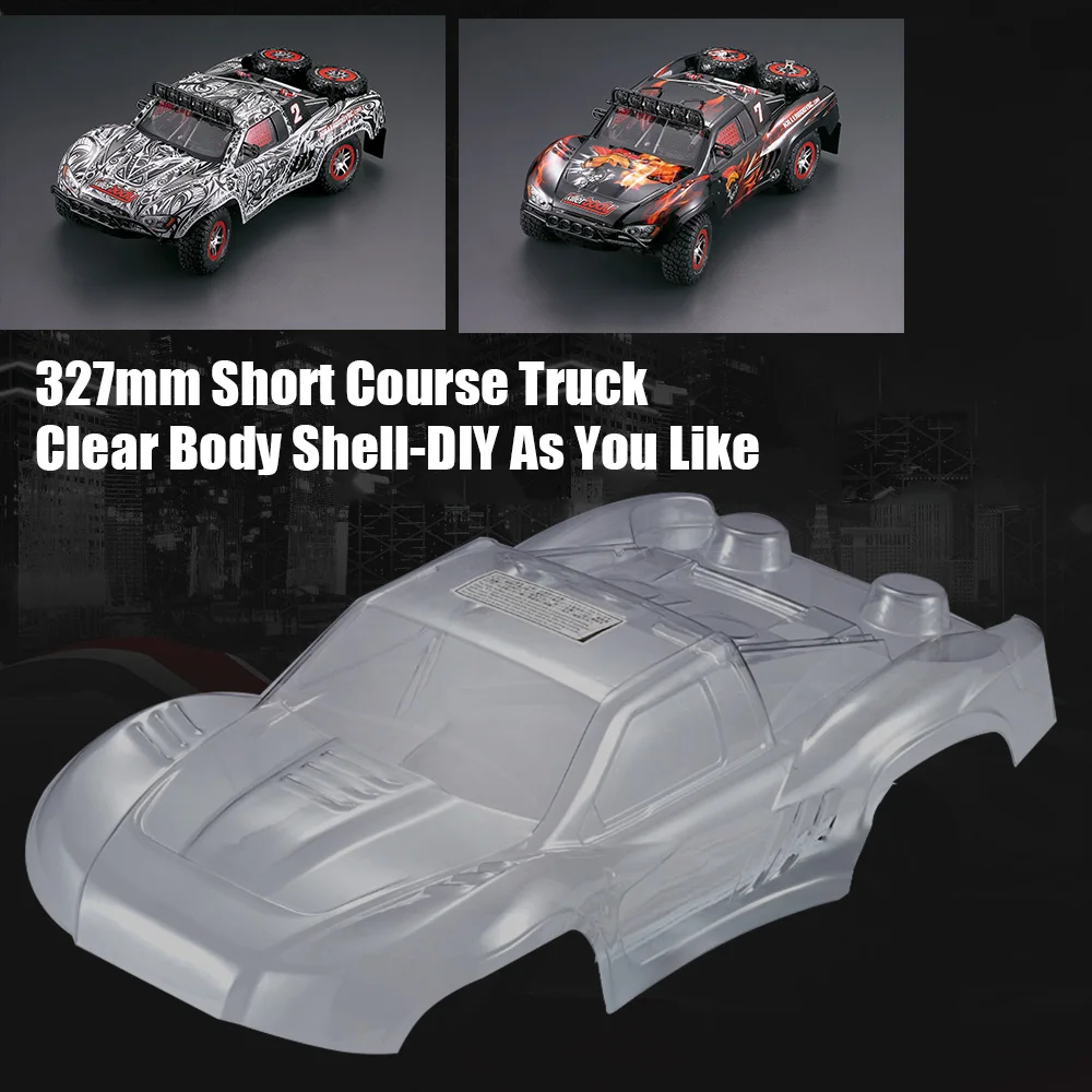 

KillerBody 48033 327mm Short Course Truck Clear Body Shell Frame for 1/10 Traxxas HPI AE Drift Racing RC Car DIY