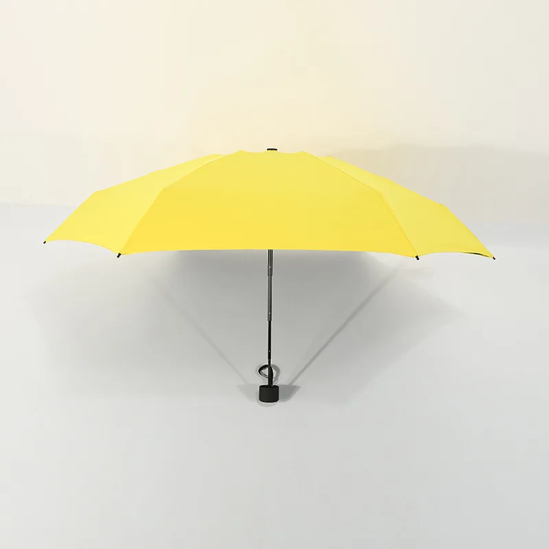 Yellow Креативный мини-зонтик для женщин с УФ-защитой, маленькие зонты, 180 г, непромокаемый женский и мужской зонт от солнца, удобный для девочек, для путешествий, Parapluie, для детей - Цвет: Yellow