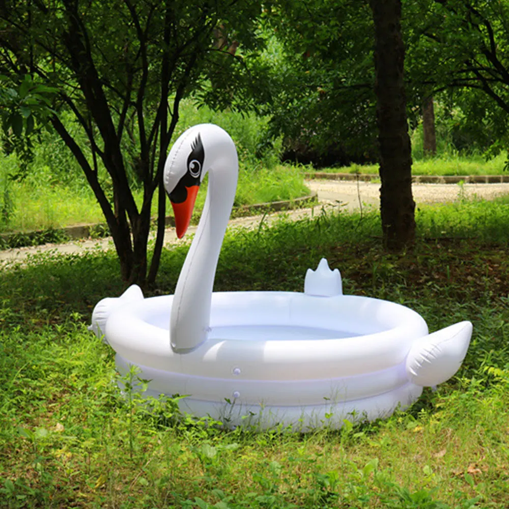 Anel de Natação do Bebê Swan Inflável Flutuador Piscina Recém-nascido Espessamento Círculo Segurança Brinquedos Assento Água Verão Praia Festa Mod. 241864 7 Brinquedos e hobbies