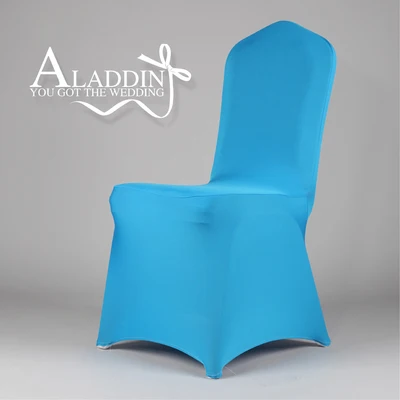 Water Blue 6A12A Синий домашний стул для столовой чехлов Свадебные украшения чехол для кресла спандекс ткань стул пояса ресторан и Луки Декор - Цвет: Water Blue 6A12A