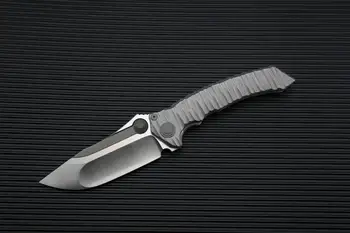 

Midnight Cat Studio Sandstorm Folding knife M390 steel blade titanium integral handle