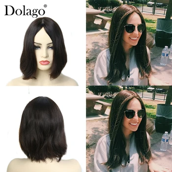 

Dolago Kosher Jewish Wig Natural Hair 100% Human Hair Virgin Hair Silk Base Natural 130% Density Dolago