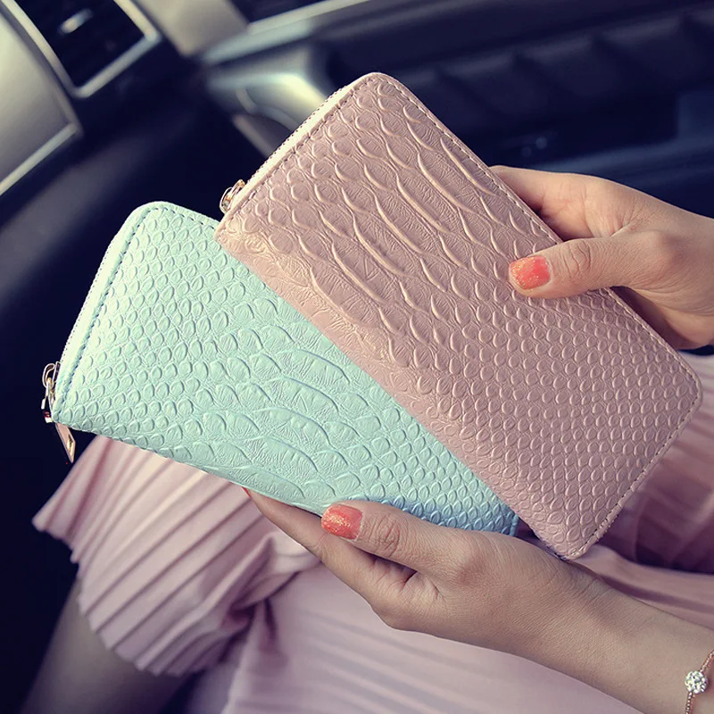 

WOMEN'S Bag 2019 New Style Europe And America Fashion Crocodile Pattern Wallet Hand Bag Clutch Bag