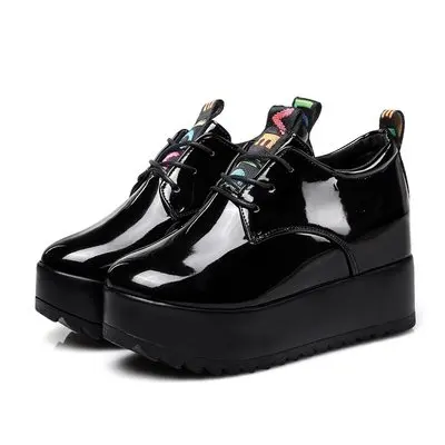 12 FeiYiTu криперы, женская обувь zapatos mujer; популярная обувь Повседневное Винтаж на резиновой подошве обувь на платформе Для женщин женские туфли на плоской подошве плюс размер 35–39 - Цвет: 12