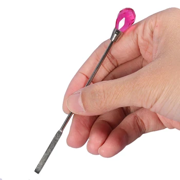 

6 Pcs Nail Art Stick Mix Picker Gel Powder Stainless Steel Rod Spatula Mixing Spatula Pin Dotting Pen Manicure Tool