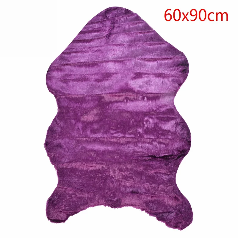 A4 60X90cm FUNIQUE мех искусственный овчина мохнатый ковер для гостиной, спальни, коврик из кожи, однотонный пушистый коврик, моющийся коврик из искусственного меха для спальни - Цвет: A4 60X90cm