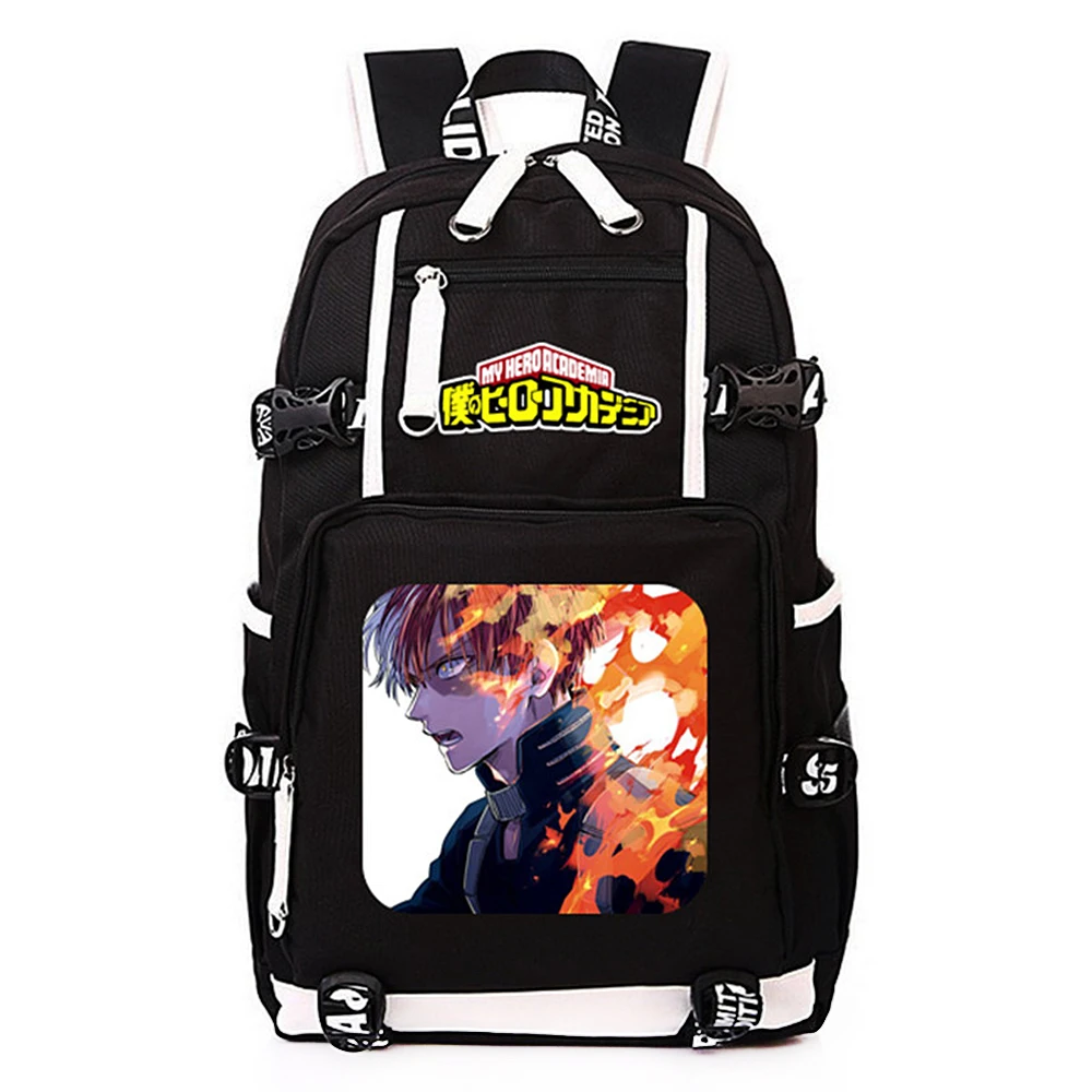 Школьный ранец с аниме рисунком My Hero Academia сумка Mochilas холщовая дорожная рюкзак для