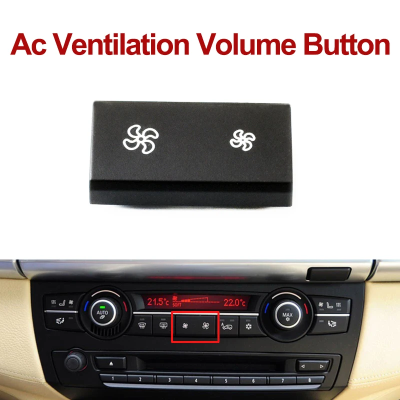 AC Air Conditioner Vent Grille Adjust Clip Dashboard Air Vent Grille Clips Ac Ventilation Volume Trunk Switch Ignition Button For BMW X5 X6 E70 E71 E72 2007-2014