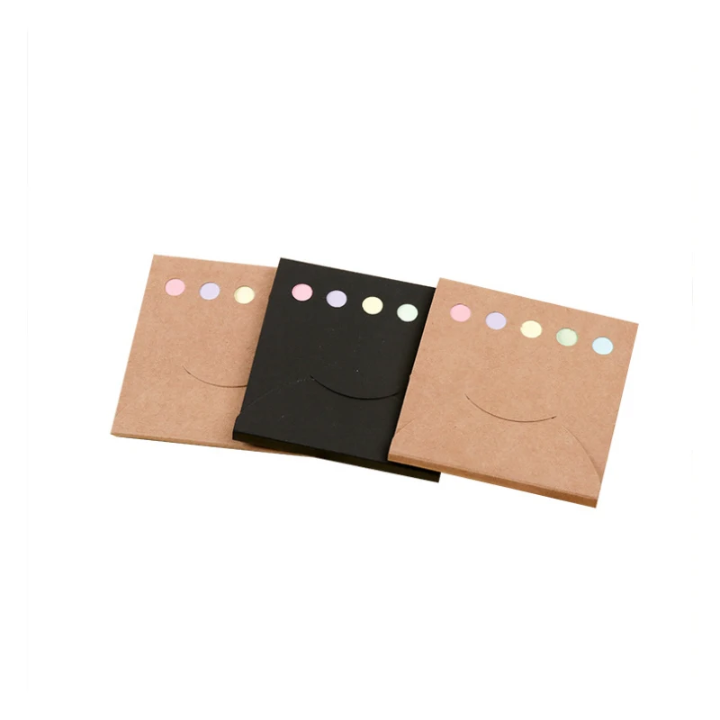

100pcs Mini Creative Kraft paper cover N times Memo Pad Sticky Notes Memo Notebook Note Paper Stickers School Supplies