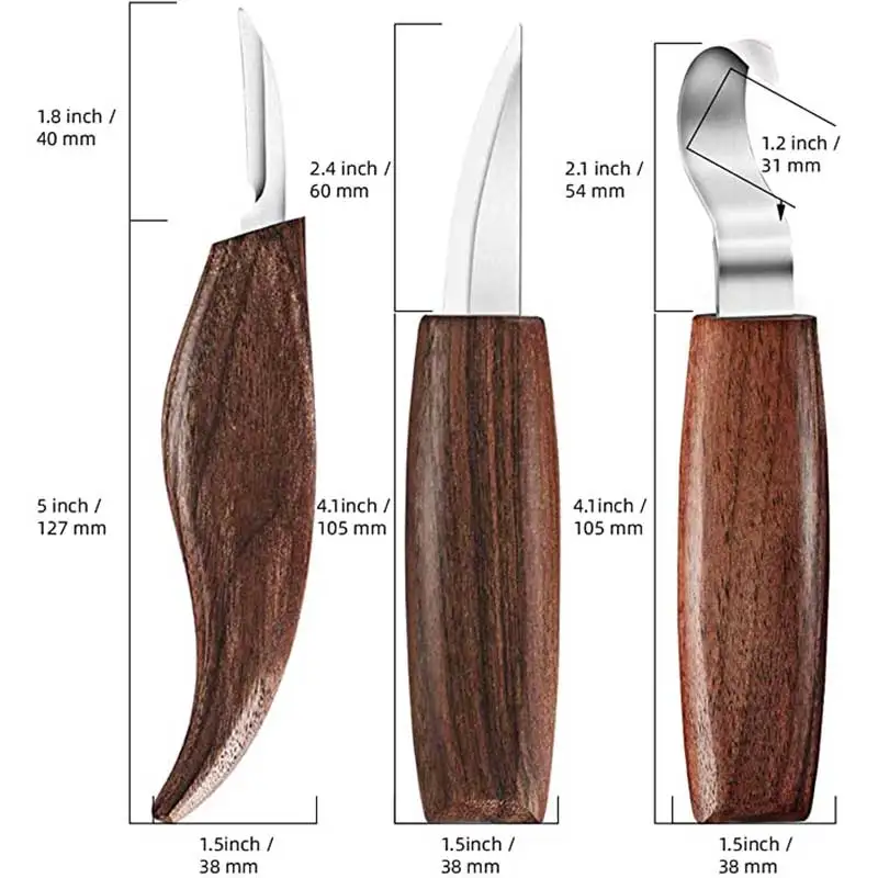 Whittling Knife For Chip Carving 1.5, Wood Carving Detail Knife