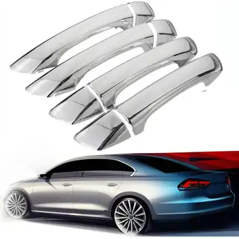 

8pcs Chrome Car Exterior Door Handle Cover Trim Kit for VW for Passat B6 3C CC 2006 2007 2008 2009 2010