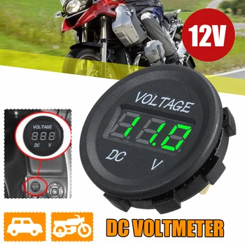 

Universa 12V DC Digital Green LED Panel Voltmeter Voltage Meter Display For Car Motorcycle Boat ATV UTV Caravans Travel no line