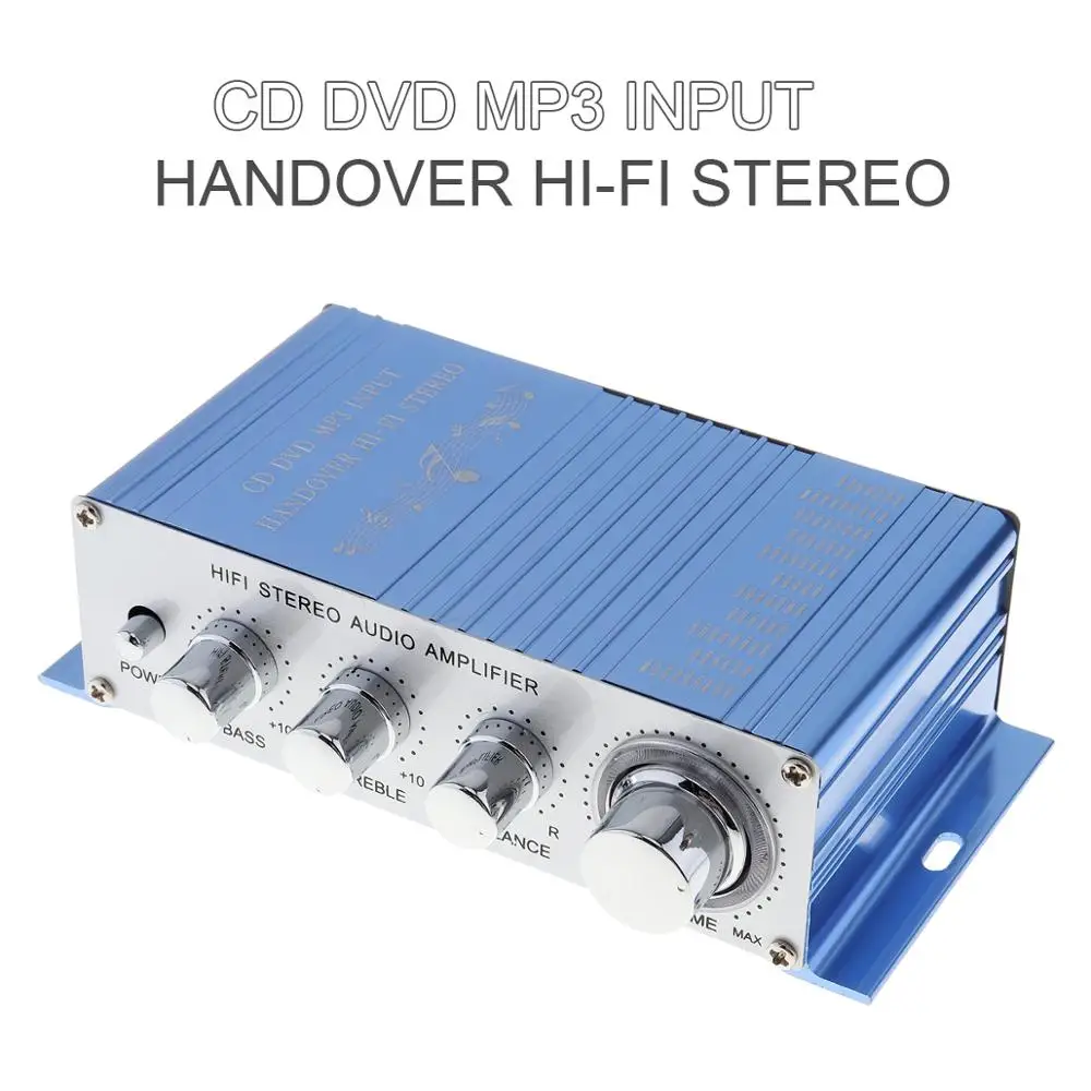 Hi-Fi DC 12V Мини авто стерео усилитель 2 канальный аудио плеер Поддержка