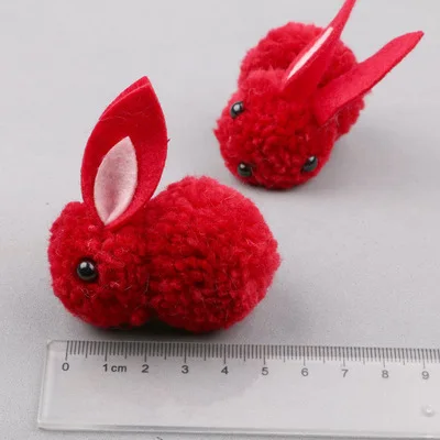 Мини-заказ 2 шт Kawaii Шерсть Войлок животных Кролик патч стикер Gir ювелирное изделие для волос повязка на голову одежда декор обуви ручной работы