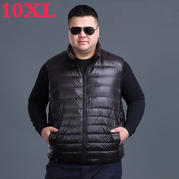 

new plus size 10XL 9XL 8XL fashion vest ultra light men jacket vest sleeveless for men casual coat male duck jacket for winter