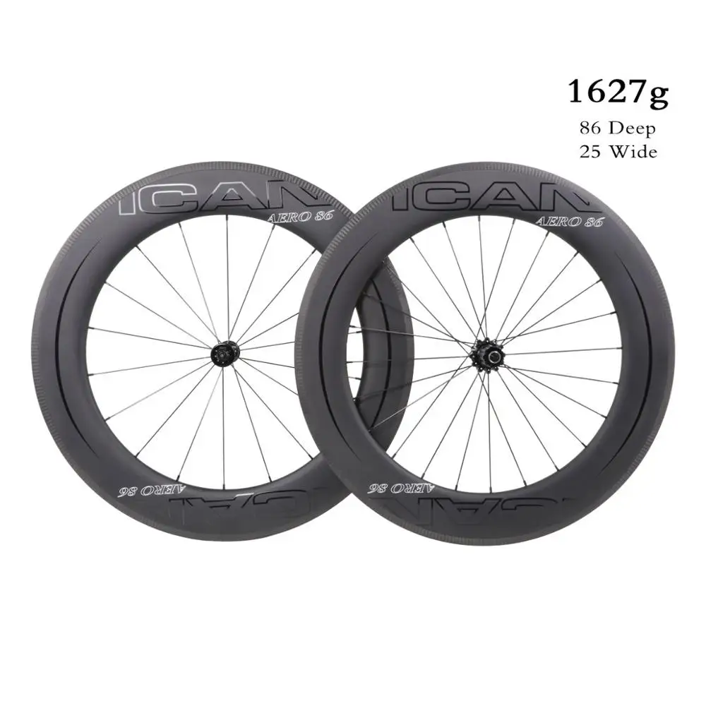 86C-R01-Sapim Can 700C aero carbon T800 супер светильник колеса 35C 40C 45C 50C 55C 86C clincher Трубчатые с 3K twill тормозной поверхности sapim Спицы - Цвет: 86C-R01-Sapim