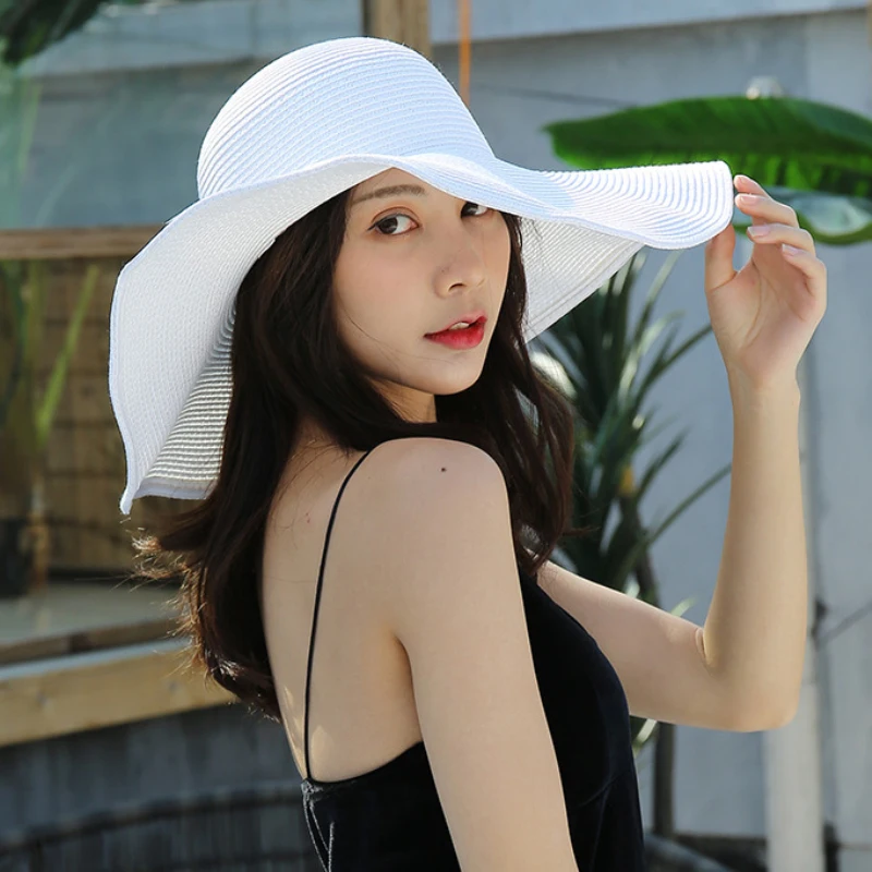 Ladys Summer Large Hats, Beach Straw Hats Women