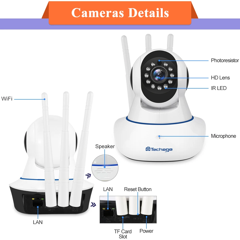 Yoosee Беспроводной IP Камера 1080P функции панорамирования наклона и 2MP Купол Крытый