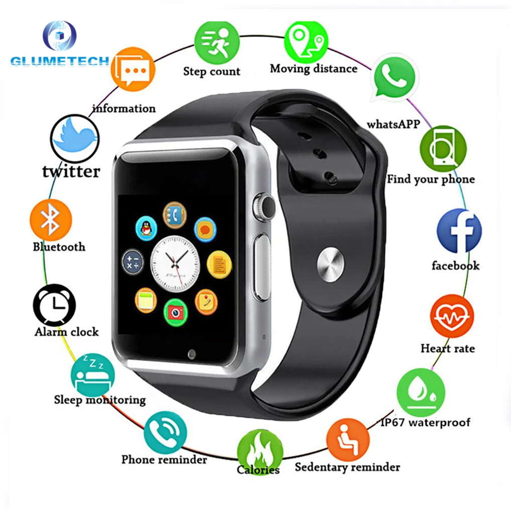 

WristWatch A1 Bluetooth Smart Watch Men Sport Pedometer with SIM Camera Smartwatch for Android Smartphone Russia PK DZ09