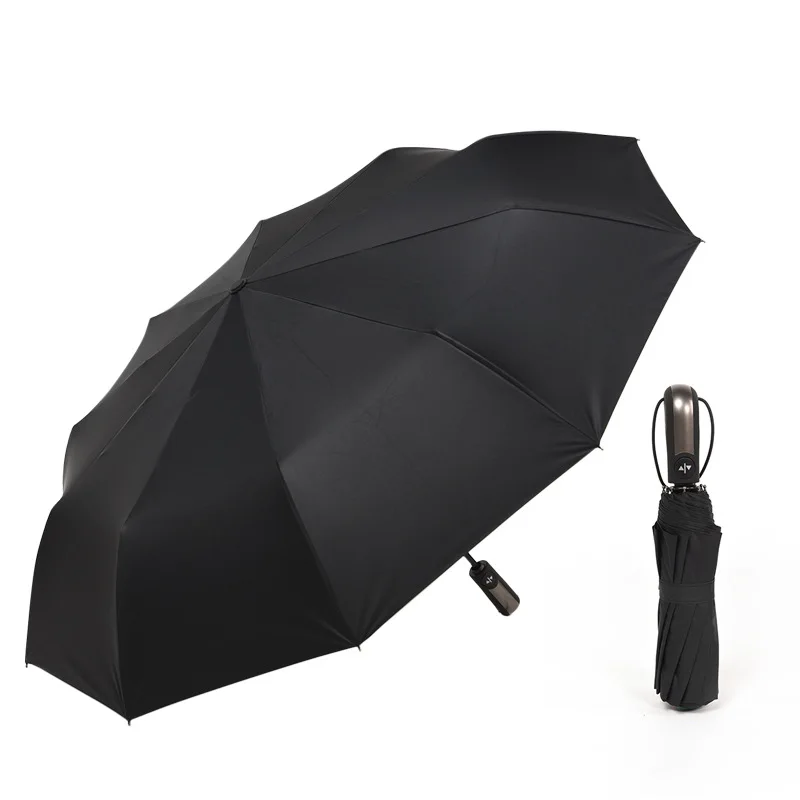 

Wind Resistant Folding Automatic Umbrella Rain Women Auto Big Windproof Umbrellas Rain for Men Black Coating 10K Parasol S006