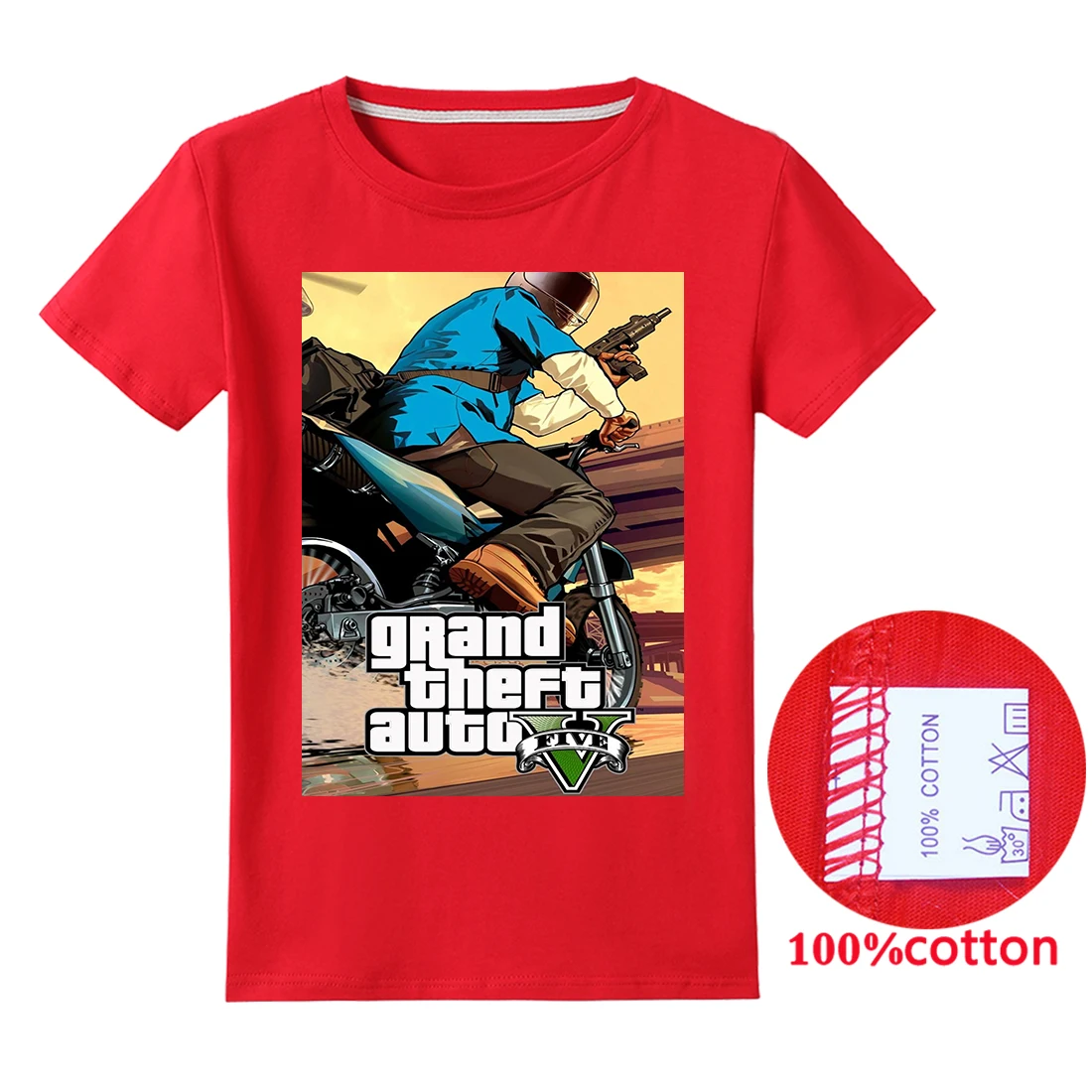 Лидер продаж, футболка для мальчиков и девочек Новинка, gta 5 Grand Theft Auto V, Детские хлопковые футболки с принтом, детская одежда с короткими рукавами детские топы с капюшоном - Color: T1215