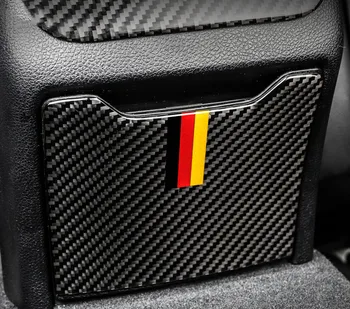 

For Mercedes Benz C Class W205 C180 C200 GLC Stickers Carbon Fiber Rear Armrest Storage Box Panel Cover Trim Sticker