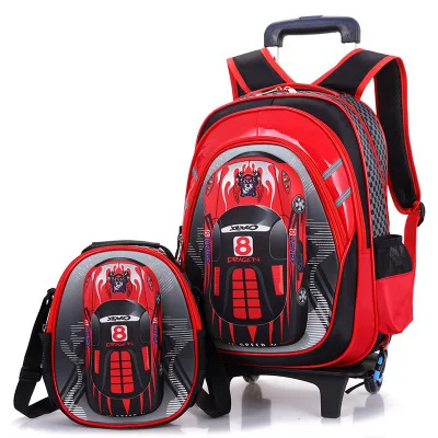 2 wheels SET 3D школьные сумки на колесиках, школьные рюкзаки на колесиках, детские школьные рюкзаки на колесиках для мальчиков, детские дорожные сумки - Цвет: 2 wheels SET